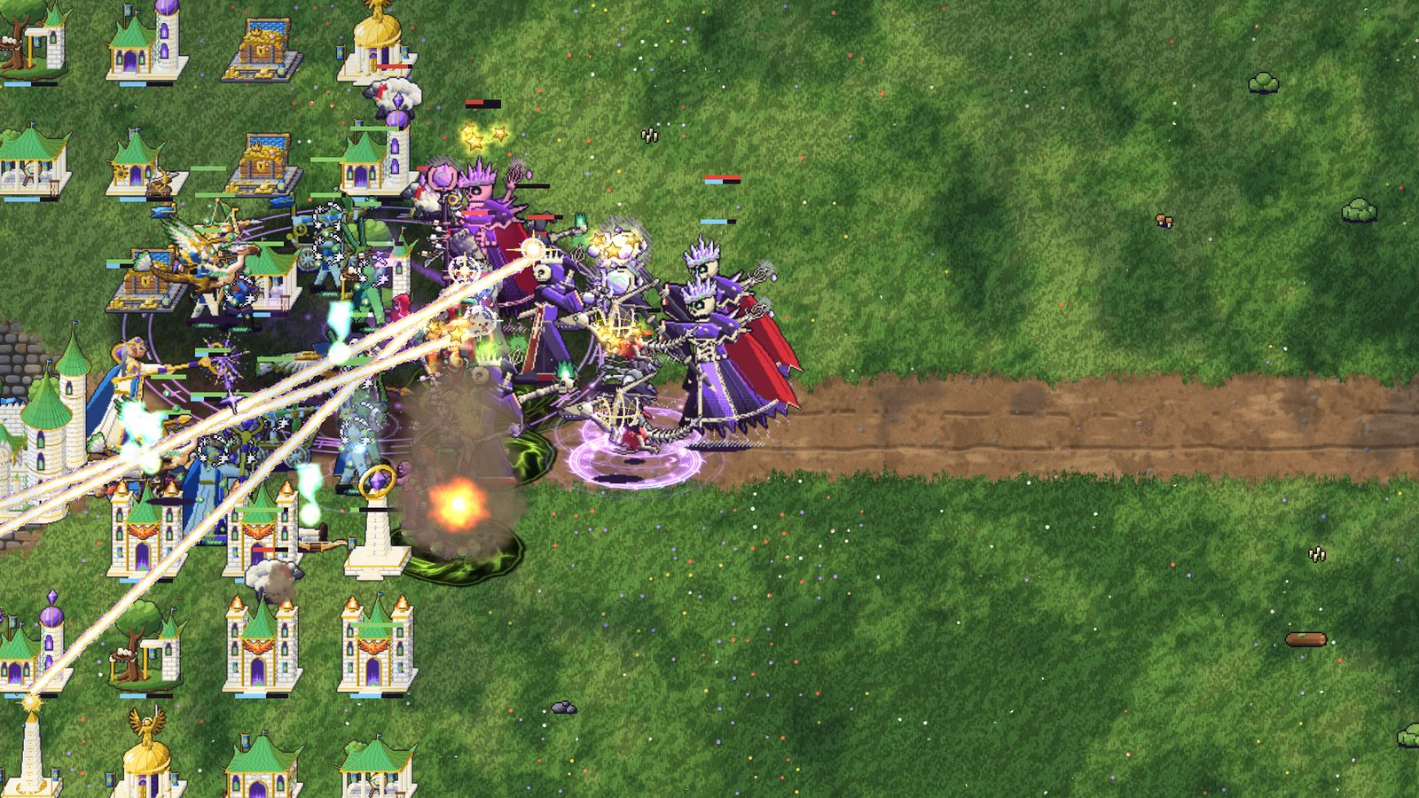 Elves defend their castle against an Undead army